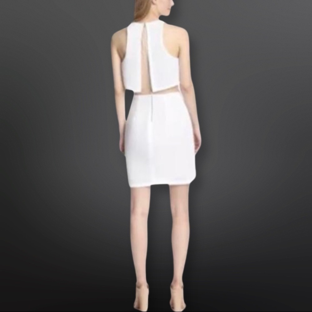 ABS By Allen Schwartz Women’s Cropped Halter Over Lay Dress RETAIL PRICE $225. - Picture 4 of 14